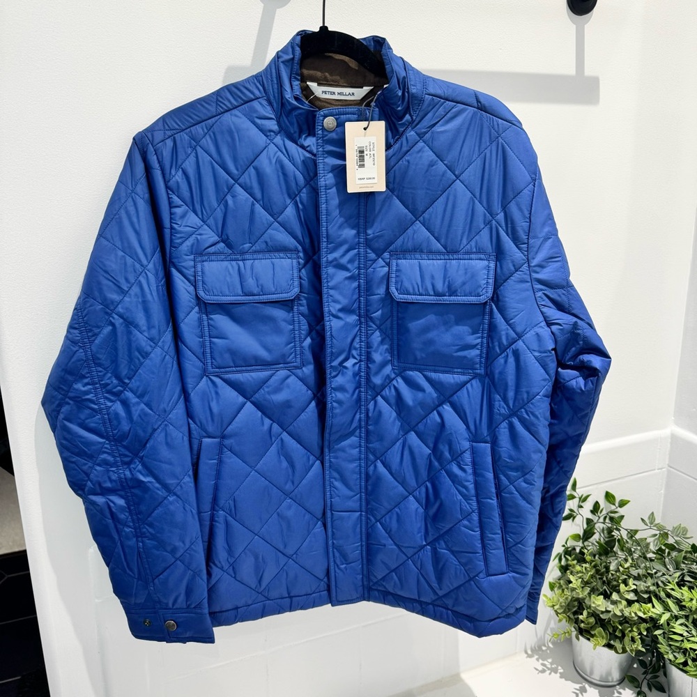 Peter Millar Norfolk Quilted Bomber Jacket Size Medium